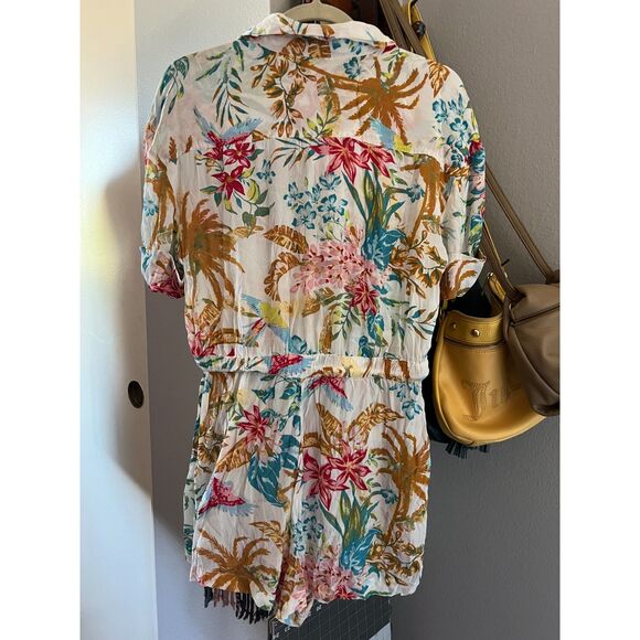 Elan Floral Drawstring waist romper size M - Picture 6 of 6